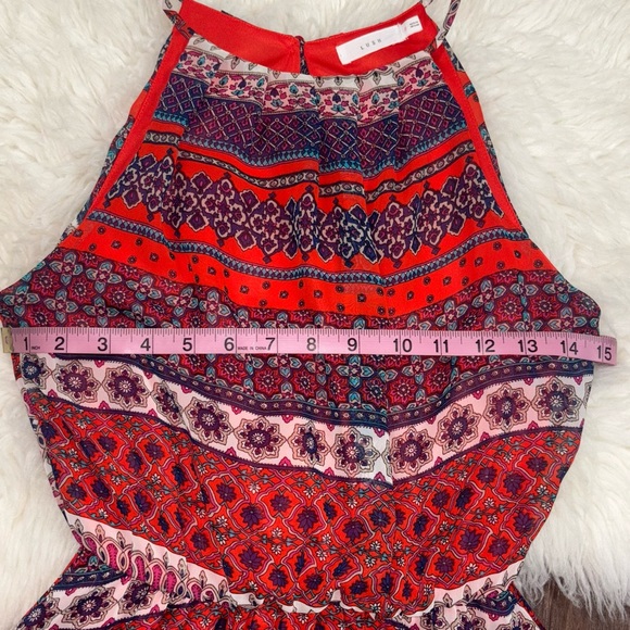 LUSH Women’s Size Small Multi Colored Razor Top A-Lined Flowing Summer Dress - Picture 8 of 14
